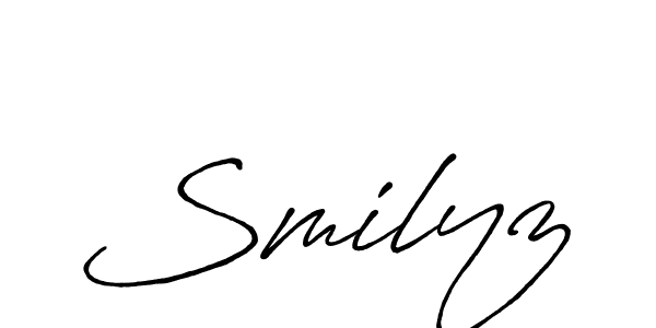 How to make Smilyz signature? Antro_Vectra_Bolder is a professional autograph style. Create handwritten signature for Smilyz name. Smilyz signature style 7 images and pictures png