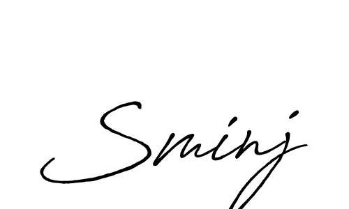 Also we have Sminj name is the best signature style. Create professional handwritten signature collection using Antro_Vectra_Bolder autograph style. Sminj signature style 7 images and pictures png