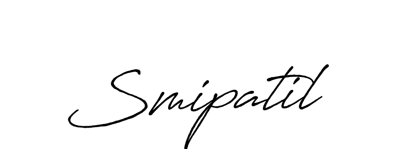 Create a beautiful signature design for name Smipatil. With this signature (Antro_Vectra_Bolder) fonts, you can make a handwritten signature for free. Smipatil signature style 7 images and pictures png