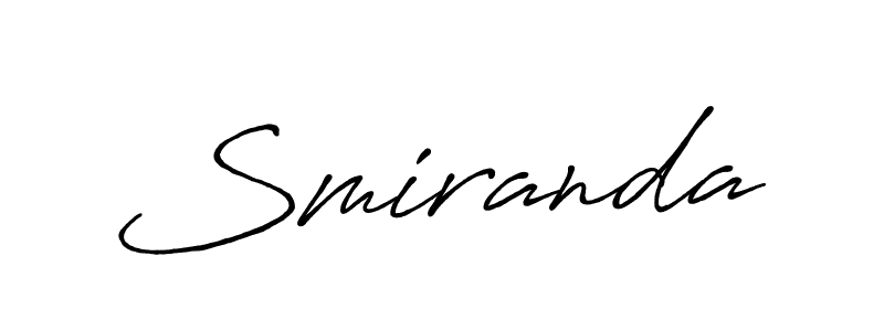 Also we have Smiranda name is the best signature style. Create professional handwritten signature collection using Antro_Vectra_Bolder autograph style. Smiranda signature style 7 images and pictures png