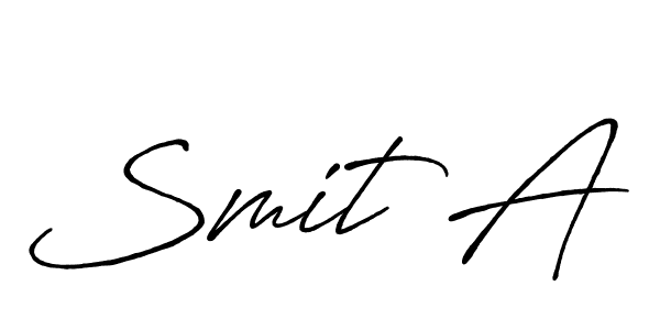 Smit A stylish signature style. Best Handwritten Sign (Antro_Vectra_Bolder) for my name. Handwritten Signature Collection Ideas for my name Smit A. Smit A signature style 7 images and pictures png