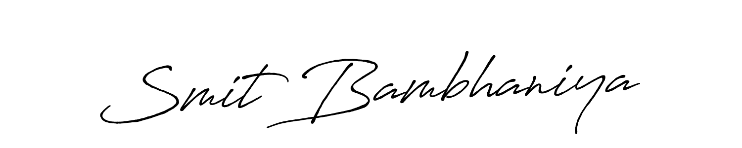 You can use this online signature creator to create a handwritten signature for the name Smit Bambhaniya. This is the best online autograph maker. Smit Bambhaniya signature style 7 images and pictures png