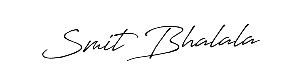 Make a beautiful signature design for name Smit Bhalala. With this signature (Antro_Vectra_Bolder) style, you can create a handwritten signature for free. Smit Bhalala signature style 7 images and pictures png