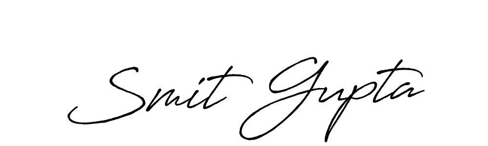 Smit Gupta stylish signature style. Best Handwritten Sign (Antro_Vectra_Bolder) for my name. Handwritten Signature Collection Ideas for my name Smit Gupta. Smit Gupta signature style 7 images and pictures png
