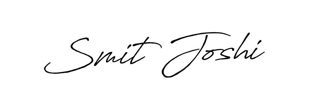 Design your own signature with our free online signature maker. With this signature software, you can create a handwritten (Antro_Vectra_Bolder) signature for name Smit Joshi. Smit Joshi signature style 7 images and pictures png