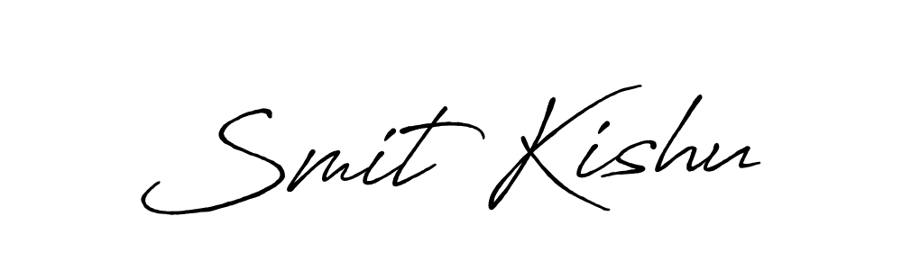 You should practise on your own different ways (Antro_Vectra_Bolder) to write your name (Smit Kishu) in signature. don't let someone else do it for you. Smit Kishu signature style 7 images and pictures png