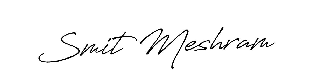 Create a beautiful signature design for name Smit Meshram. With this signature (Antro_Vectra_Bolder) fonts, you can make a handwritten signature for free. Smit Meshram signature style 7 images and pictures png