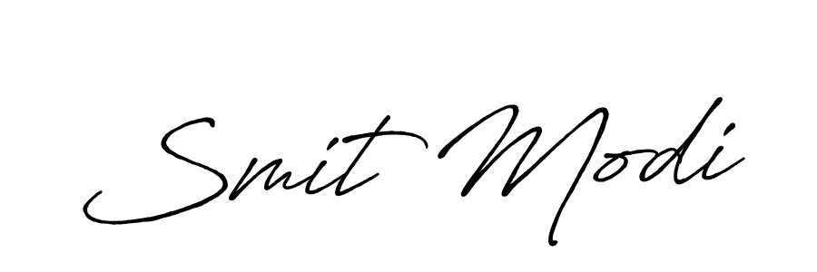 Use a signature maker to create a handwritten signature online. With this signature software, you can design (Antro_Vectra_Bolder) your own signature for name Smit Modi. Smit Modi signature style 7 images and pictures png