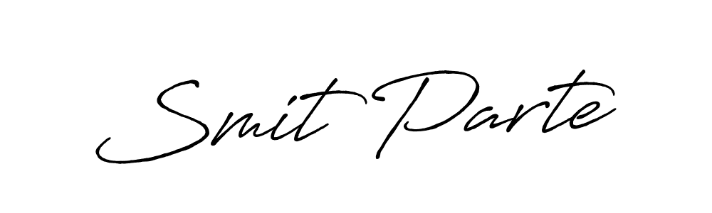 You should practise on your own different ways (Antro_Vectra_Bolder) to write your name (Smit Parte) in signature. don't let someone else do it for you. Smit Parte signature style 7 images and pictures png