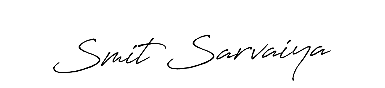 Smit Sarvaiya stylish signature style. Best Handwritten Sign (Antro_Vectra_Bolder) for my name. Handwritten Signature Collection Ideas for my name Smit Sarvaiya. Smit Sarvaiya signature style 7 images and pictures png