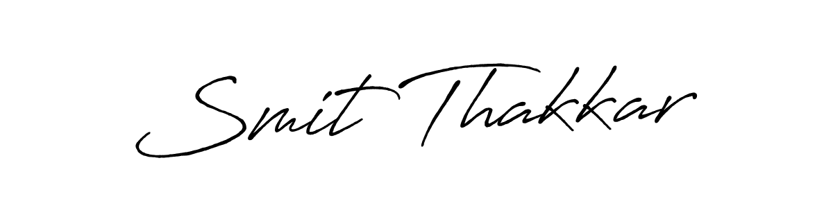 Make a beautiful signature design for name Smit Thakkar. With this signature (Antro_Vectra_Bolder) style, you can create a handwritten signature for free. Smit Thakkar signature style 7 images and pictures png