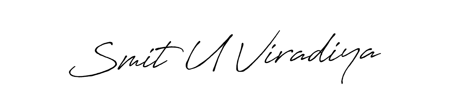 You should practise on your own different ways (Antro_Vectra_Bolder) to write your name (Smit U Viradiya) in signature. don't let someone else do it for you. Smit U Viradiya signature style 7 images and pictures png