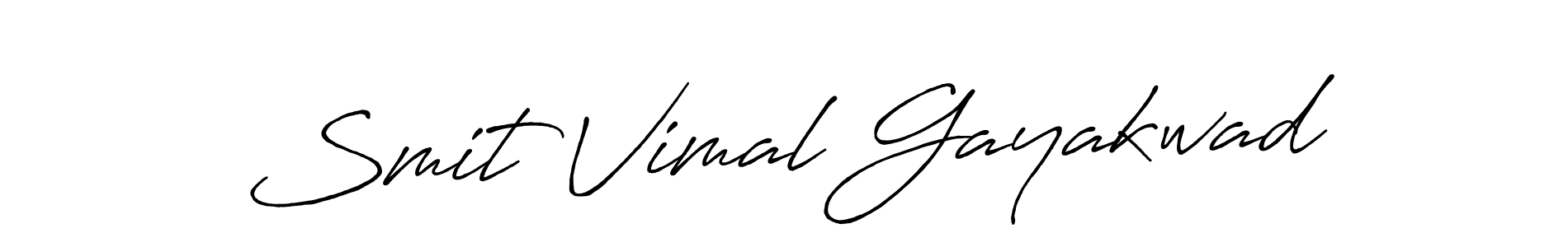 How to make Smit Vimal Gayakwad name signature. Use Antro_Vectra_Bolder style for creating short signs online. This is the latest handwritten sign. Smit Vimal Gayakwad signature style 7 images and pictures png