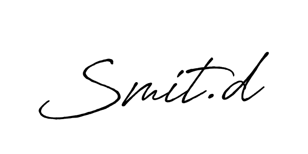 Make a beautiful signature design for name Smit.d. With this signature (Antro_Vectra_Bolder) style, you can create a handwritten signature for free. Smit.d signature style 7 images and pictures png
