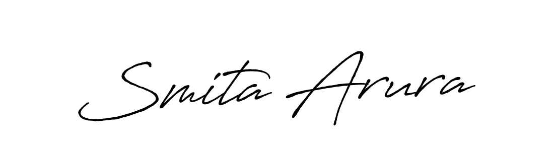 You should practise on your own different ways (Antro_Vectra_Bolder) to write your name (Smita Arura) in signature. don't let someone else do it for you. Smita Arura signature style 7 images and pictures png