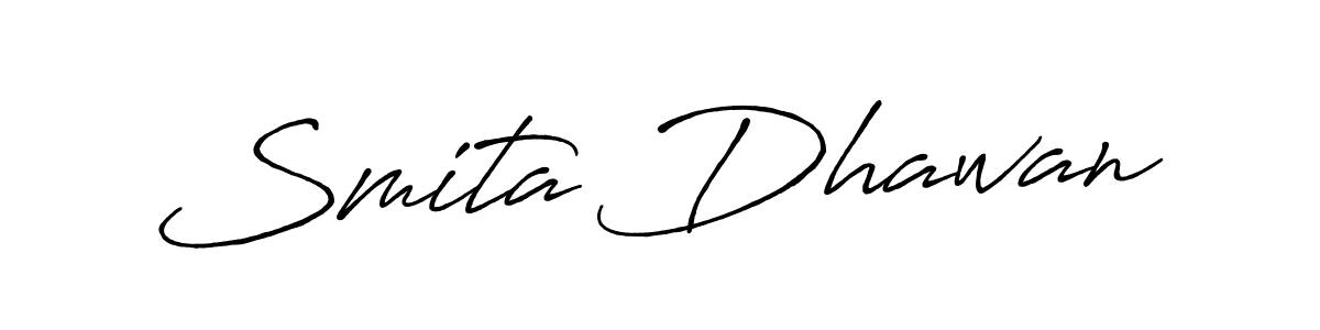 Use a signature maker to create a handwritten signature online. With this signature software, you can design (Antro_Vectra_Bolder) your own signature for name Smita Dhawan. Smita Dhawan signature style 7 images and pictures png