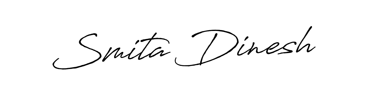 How to make Smita Dinesh name signature. Use Antro_Vectra_Bolder style for creating short signs online. This is the latest handwritten sign. Smita Dinesh signature style 7 images and pictures png