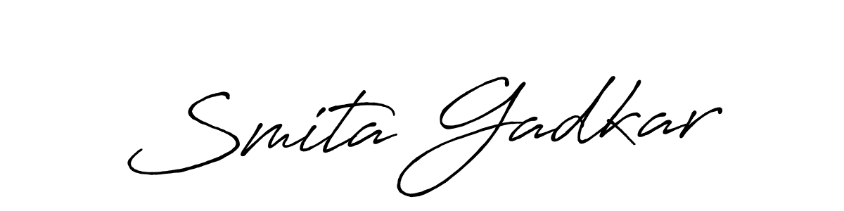 Also we have Smita Gadkar name is the best signature style. Create professional handwritten signature collection using Antro_Vectra_Bolder autograph style. Smita Gadkar signature style 7 images and pictures png