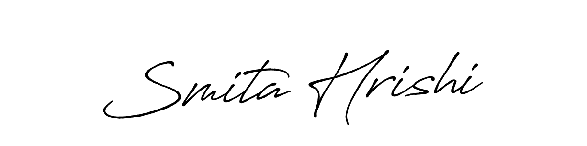 Smita Hrishi stylish signature style. Best Handwritten Sign (Antro_Vectra_Bolder) for my name. Handwritten Signature Collection Ideas for my name Smita Hrishi. Smita Hrishi signature style 7 images and pictures png