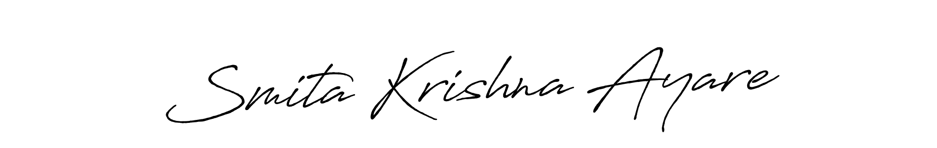 Similarly Antro_Vectra_Bolder is the best handwritten signature design. Signature creator online .You can use it as an online autograph creator for name Smita Krishna Ayare. Smita Krishna Ayare signature style 7 images and pictures png