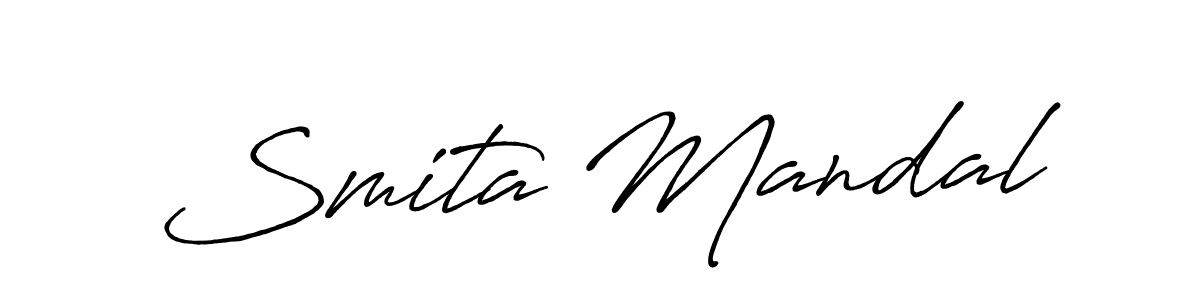 Use a signature maker to create a handwritten signature online. With this signature software, you can design (Antro_Vectra_Bolder) your own signature for name Smita Mandal. Smita Mandal signature style 7 images and pictures png