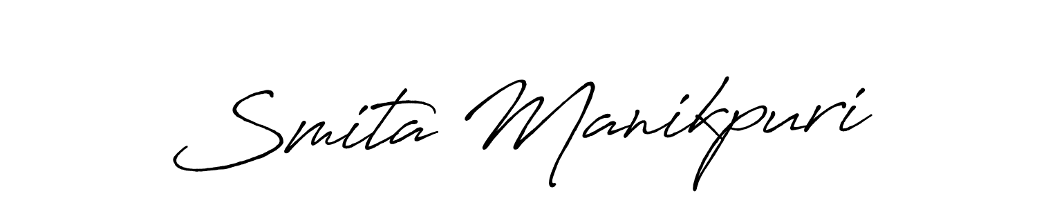 This is the best signature style for the Smita Manikpuri name. Also you like these signature font (Antro_Vectra_Bolder). Mix name signature. Smita Manikpuri signature style 7 images and pictures png