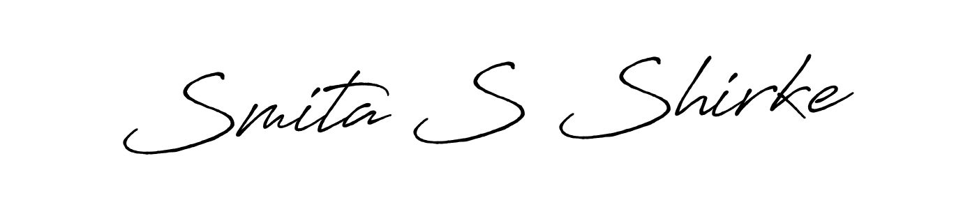 Similarly Antro_Vectra_Bolder is the best handwritten signature design. Signature creator online .You can use it as an online autograph creator for name Smita S Shirke. Smita S Shirke signature style 7 images and pictures png