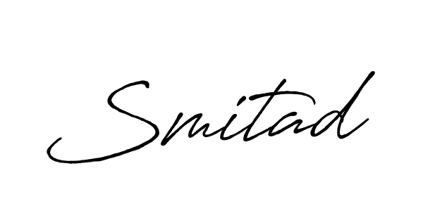 Use a signature maker to create a handwritten signature online. With this signature software, you can design (Antro_Vectra_Bolder) your own signature for name Smitad. Smitad signature style 7 images and pictures png