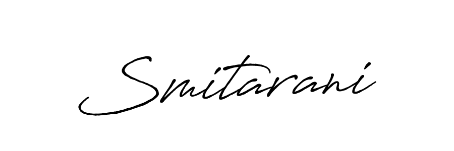 Make a beautiful signature design for name Smitarani. With this signature (Antro_Vectra_Bolder) style, you can create a handwritten signature for free. Smitarani signature style 7 images and pictures png
