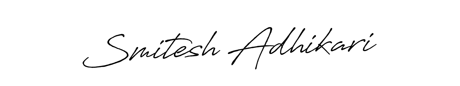 Similarly Antro_Vectra_Bolder is the best handwritten signature design. Signature creator online .You can use it as an online autograph creator for name Smitesh Adhikari. Smitesh Adhikari signature style 7 images and pictures png