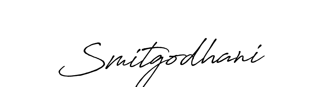Once you've used our free online signature maker to create your best signature Antro_Vectra_Bolder style, it's time to enjoy all of the benefits that Smitgodhani name signing documents. Smitgodhani signature style 7 images and pictures png