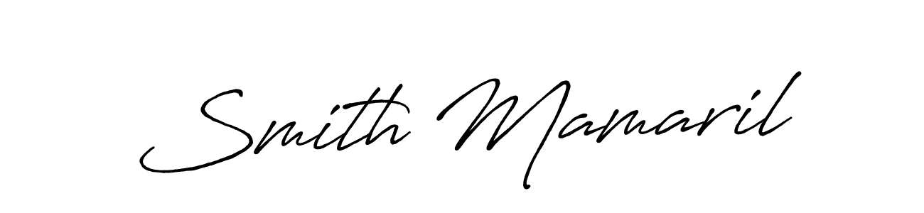 Design your own signature with our free online signature maker. With this signature software, you can create a handwritten (Antro_Vectra_Bolder) signature for name Smith Mamaril. Smith Mamaril signature style 7 images and pictures png