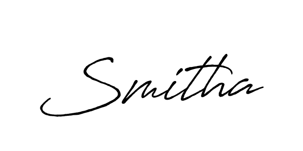 Design your own signature with our free online signature maker. With this signature software, you can create a handwritten (Antro_Vectra_Bolder) signature for name Smitha. Smitha signature style 7 images and pictures png