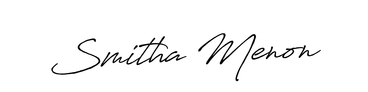 See photos of Smitha Menon official signature by Spectra . Check more albums & portfolios. Read reviews & check more about Antro_Vectra_Bolder font. Smitha Menon signature style 7 images and pictures png