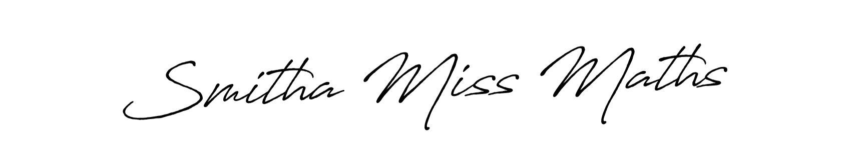 Also we have Smitha Miss Maths name is the best signature style. Create professional handwritten signature collection using Antro_Vectra_Bolder autograph style. Smitha Miss Maths signature style 7 images and pictures png