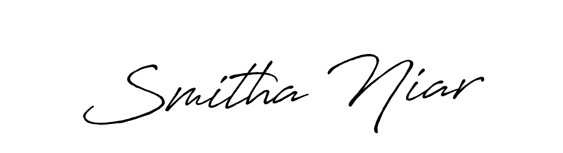 Make a short Smitha Niar signature style. Manage your documents anywhere anytime using Antro_Vectra_Bolder. Create and add eSignatures, submit forms, share and send files easily. Smitha Niar signature style 7 images and pictures png
