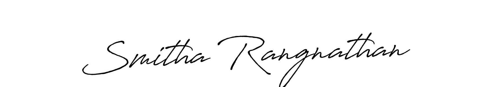 Also we have Smitha Rangnathan name is the best signature style. Create professional handwritten signature collection using Antro_Vectra_Bolder autograph style. Smitha Rangnathan signature style 7 images and pictures png