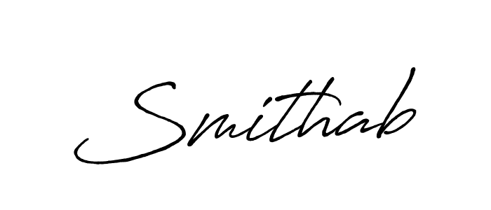 The best way (Antro_Vectra_Bolder) to make a short signature is to pick only two or three words in your name. The name Smithab include a total of six letters. For converting this name. Smithab signature style 7 images and pictures png