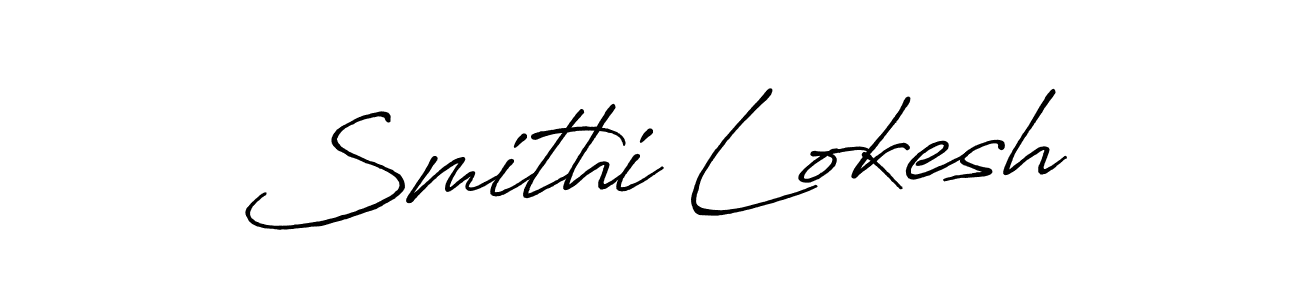 Use a signature maker to create a handwritten signature online. With this signature software, you can design (Antro_Vectra_Bolder) your own signature for name Smithi Lokesh. Smithi Lokesh signature style 7 images and pictures png