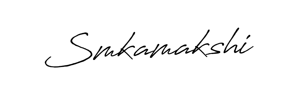 Make a beautiful signature design for name Smkamakshi. With this signature (Antro_Vectra_Bolder) style, you can create a handwritten signature for free. Smkamakshi signature style 7 images and pictures png