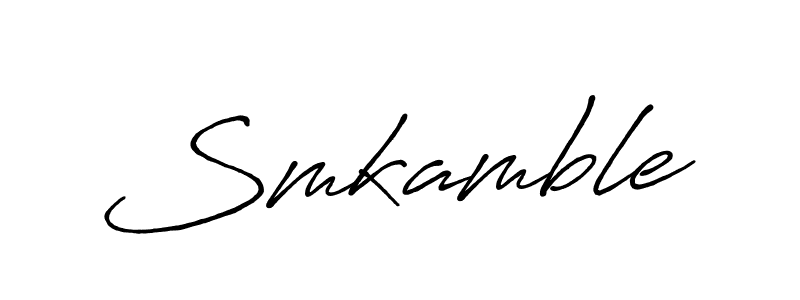 Smkamble stylish signature style. Best Handwritten Sign (Antro_Vectra_Bolder) for my name. Handwritten Signature Collection Ideas for my name Smkamble. Smkamble signature style 7 images and pictures png