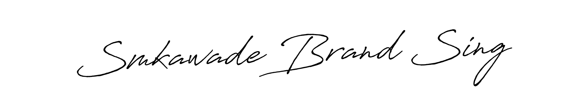 Create a beautiful signature design for name Smkawade Brand Sing. With this signature (Antro_Vectra_Bolder) fonts, you can make a handwritten signature for free. Smkawade Brand Sing signature style 7 images and pictures png