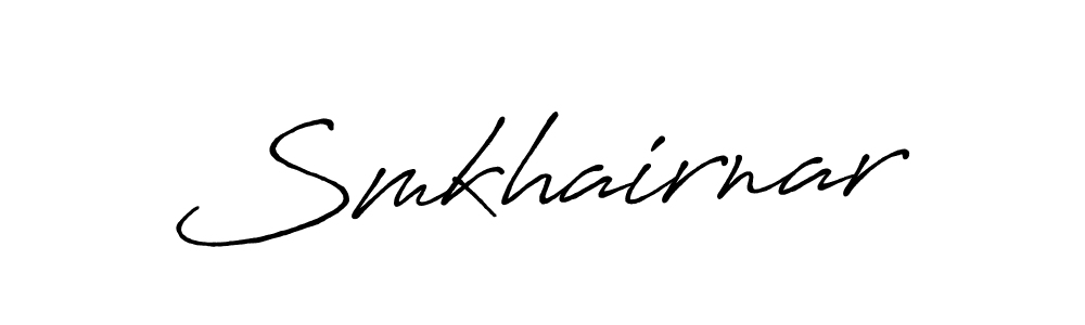 if you are searching for the best signature style for your name Smkhairnar. so please give up your signature search. here we have designed multiple signature styles  using Antro_Vectra_Bolder. Smkhairnar signature style 7 images and pictures png