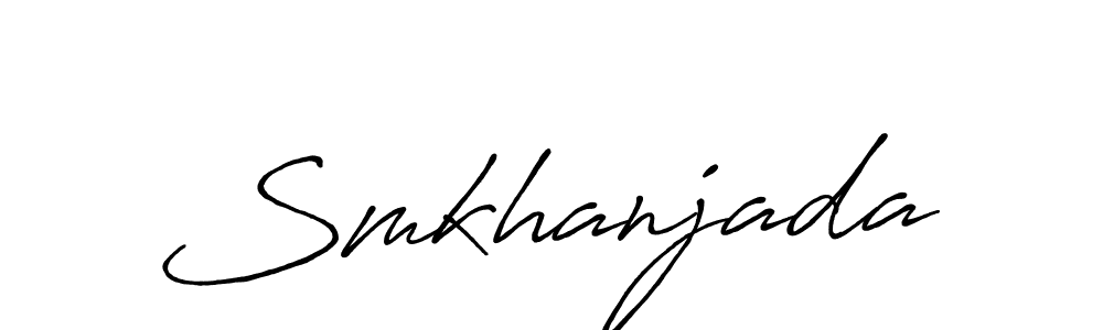 It looks lik you need a new signature style for name Smkhanjada. Design unique handwritten (Antro_Vectra_Bolder) signature with our free signature maker in just a few clicks. Smkhanjada signature style 7 images and pictures png