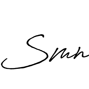 Also we have Smn name is the best signature style. Create professional handwritten signature collection using Antro_Vectra_Bolder autograph style. Smn signature style 7 images and pictures png