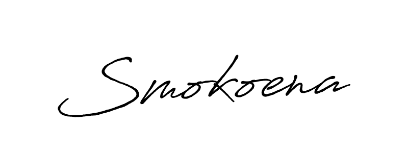 Use a signature maker to create a handwritten signature online. With this signature software, you can design (Antro_Vectra_Bolder) your own signature for name Smokoena. Smokoena signature style 7 images and pictures png