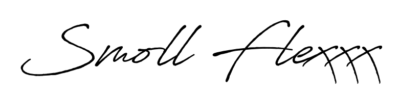 Make your name Smoll Flexxx memorable on every contract using Antro_Vectra_Bolder autograph style. Instant transparent background export available. Smoll Flexxx signature style 7 images and pictures png