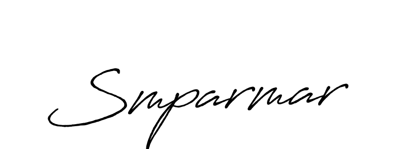 Smparmar stylish signature style. Best Handwritten Sign (Antro_Vectra_Bolder) for my name. Handwritten Signature Collection Ideas for my name Smparmar. Smparmar signature style 7 images and pictures png