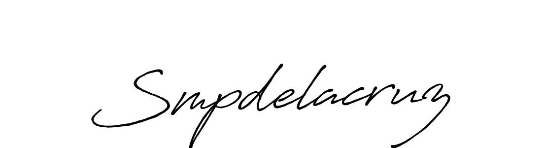 Create a beautiful signature design for name Smpdelacruz. With this signature (Antro_Vectra_Bolder) fonts, you can make a handwritten signature for free. Smpdelacruz signature style 7 images and pictures png