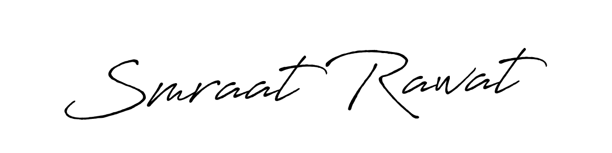 Design your own signature with our free online signature maker. With this signature software, you can create a handwritten (Antro_Vectra_Bolder) signature for name Smraat Rawat. Smraat Rawat signature style 7 images and pictures png